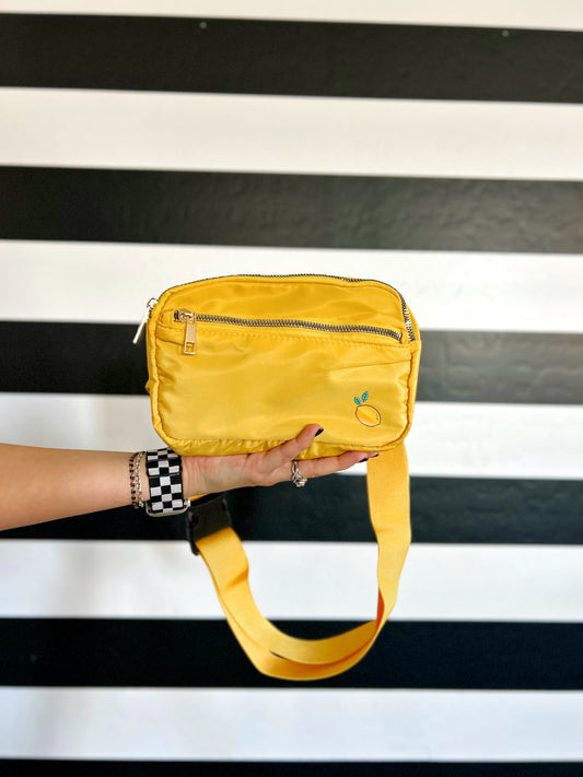 Little Lemon Crossbody Kindle Bag - Yellow