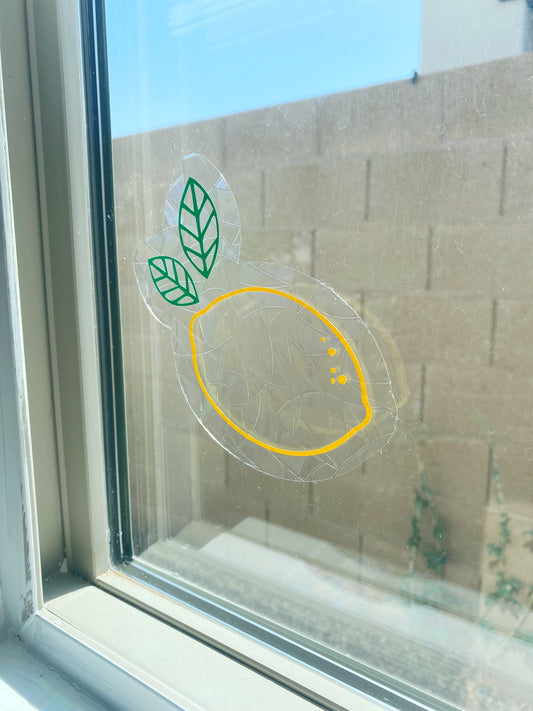 Lemon Sun Catcher Window Cling